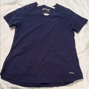Navy Greys Anatomy Scrub Top. Medium.